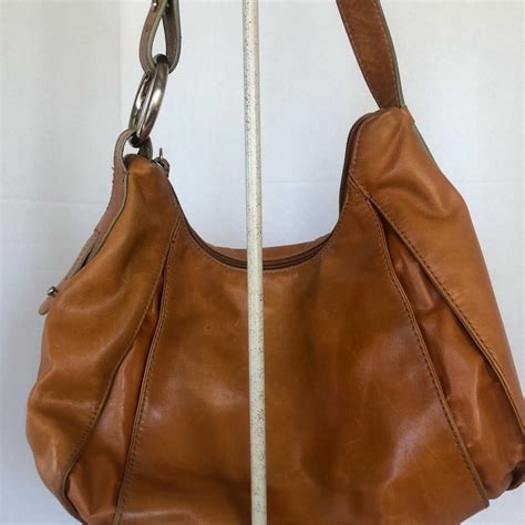 Caramel Leather Hobo Bag 